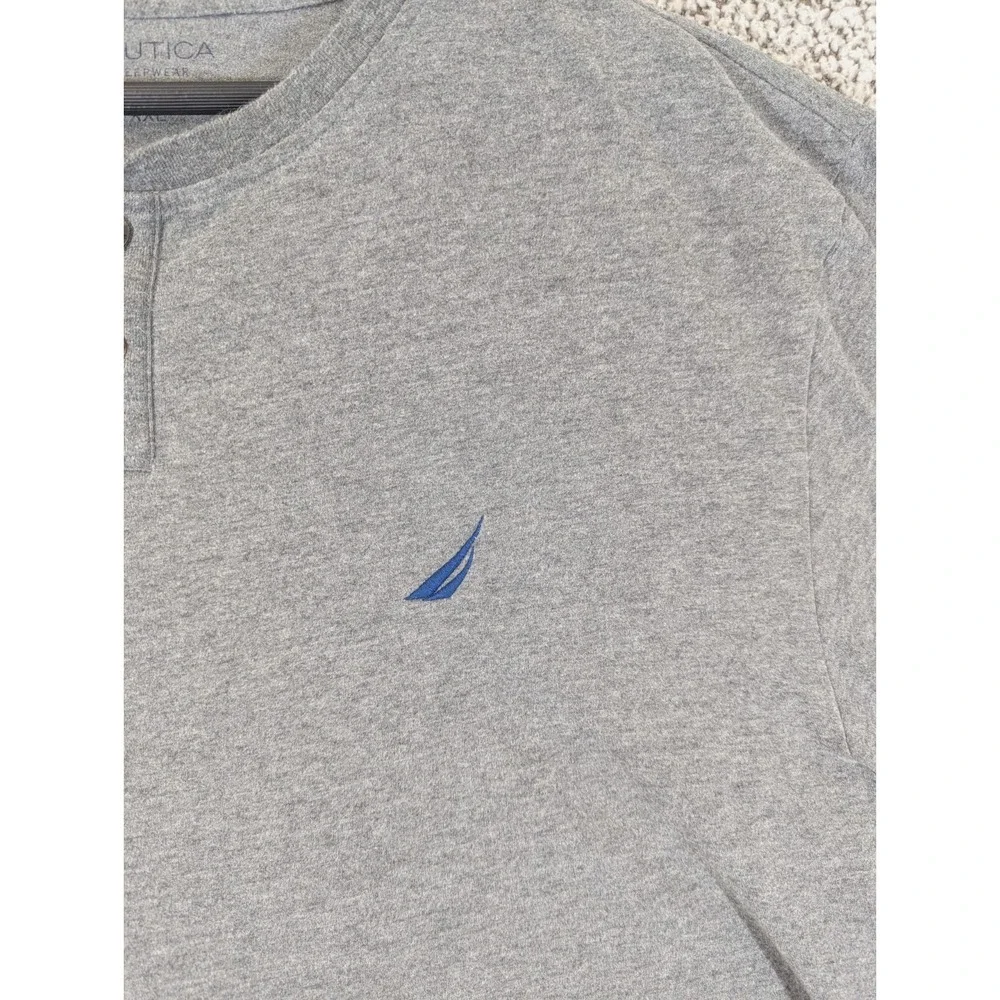 Nautica Sleepwear‎ Shirt Men's XXL Long Sleeve Gray